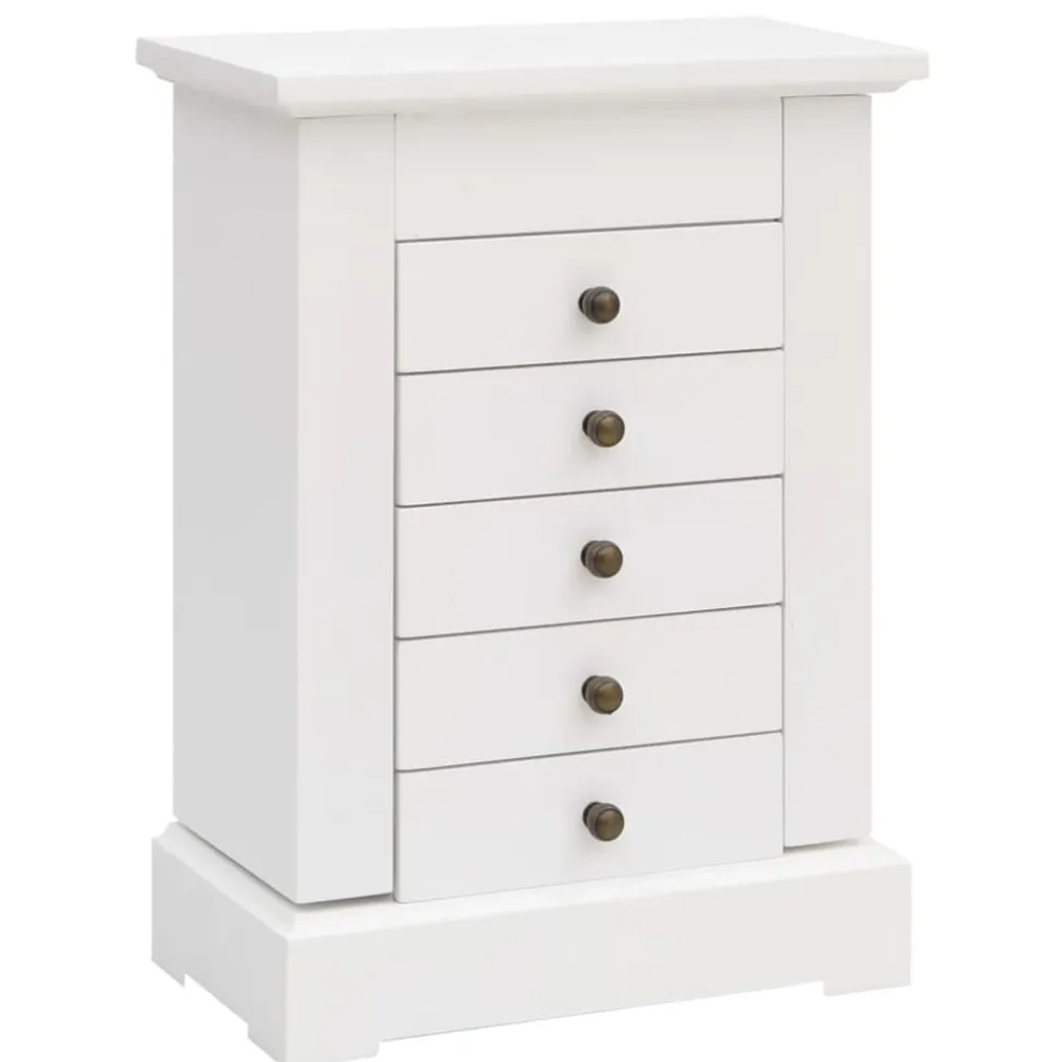 vidaXL Sieradenkastje met spiegel 25x13,5x34 cm MDF
