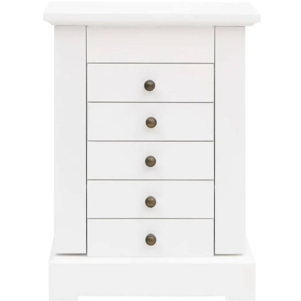 vidaXL Sieradenkastje met spiegel 25x13,5x34 cm MDF