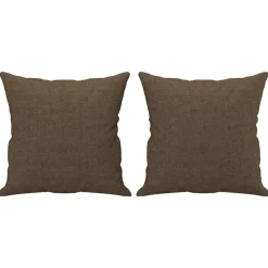 vidaXL Sierkussens 2 st 40x40 cm stof bruin