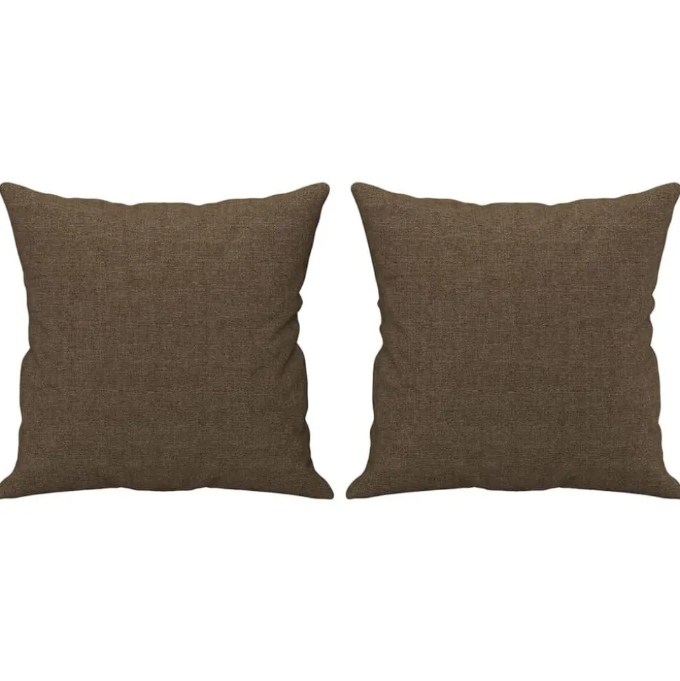 vidaXL Sierkussens 2 st 40x40 cm stof bruin