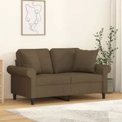 vidaXL Sierkussens 2 st 40x40 cm stof bruin