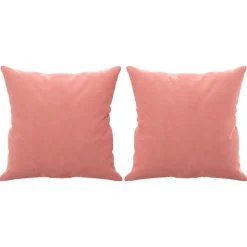 vidaXL Sierkussens 2 st 40x40 cm fluweel roze