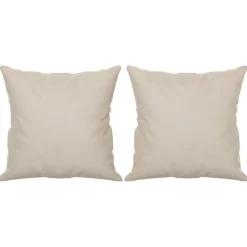 vidaXL Sierkussens 2 st 40x40 cm microvezelstof crèmekleurig