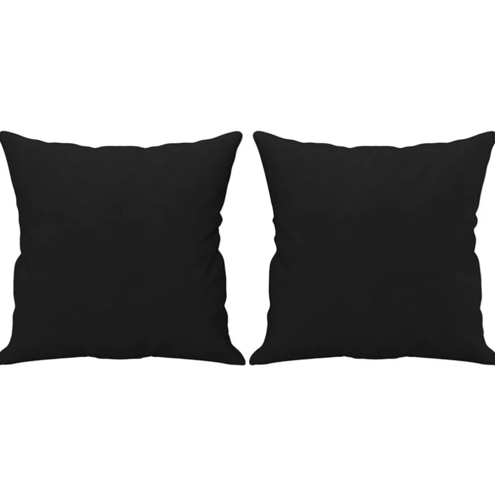 vidaXL Sierkussens 2 st 40x40 cm microvezelstof zwart