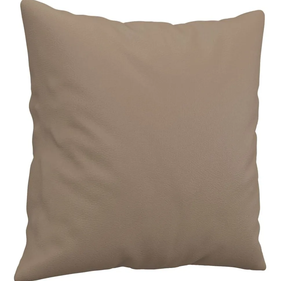 vidaXL Sierkussens 2 st 40x40 cm kunstleer cappuccino
