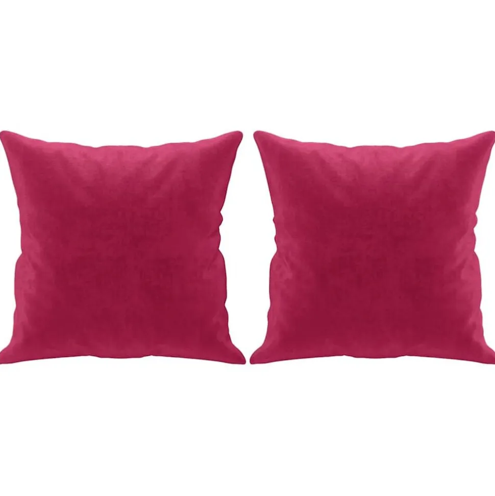 vidaXL Sierkussens 2 st 40x40 cm fluweel wijnrood
