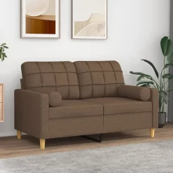 vidaXL Sierkussens 2 st 15x50 cm stof bruin