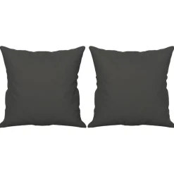 vidaXL Sierkussens 2 st 40x40 cm microvezelstof donkergrijs