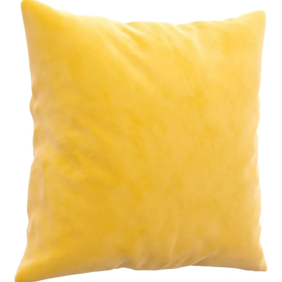 vidaXL Sierkussens 2 st 40x40 cm fluweel geel