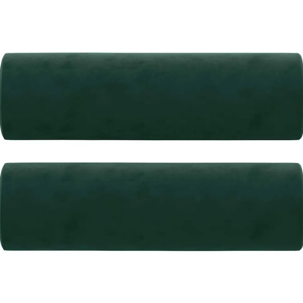 vidaXL Sierkussens 2 st 15x50 cm fluweel donkergroen