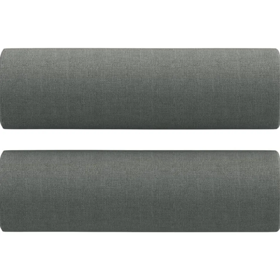 vidaXL Sierkussens 2 st 15x50 cm stof donkergrijs