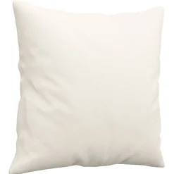 vidaXL Sierkussens 2 st 40x40 cm kunstleer crèmekleurig