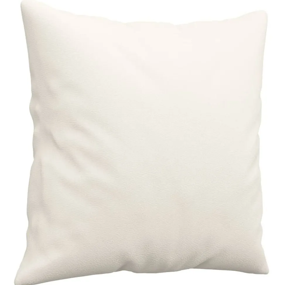 vidaXL Sierkussens 2 st 40x40 cm kunstleer crèmekleurig