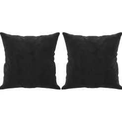 vidaXL Sierkussens 2 st 40x40 cm fluweel zwart