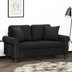 vidaXL Sierkussens 2 st 40x40 cm fluweel zwart
