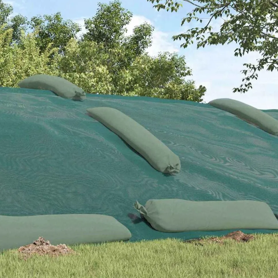 vidaXL Siloafdekking Groen 6 x 5 m HDPE