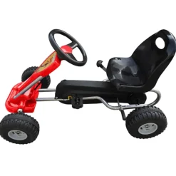 vidaXL Skelter met pedalen rood