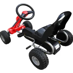 vidaXL Skelter met pedalen rood