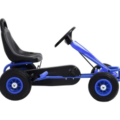 vidaXL Skelter met pedalen en pneumatische banden blauw