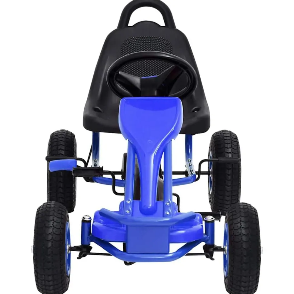 vidaXL Skelter met pedalen en pneumatische banden blauw