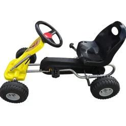 vidaXL Skelter met pedalen geel