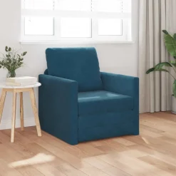 vidaXL Slaapbank Blauw 74 x 77 x 81 cm Fluweel