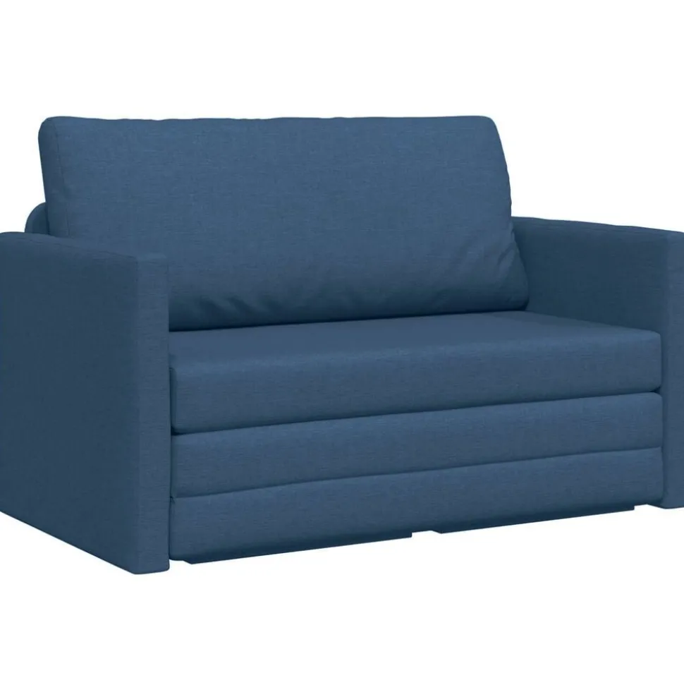 vidaXL Slaapbank 110cm Blauw Stof