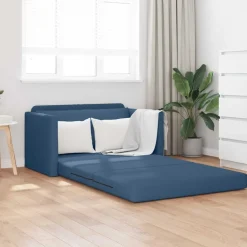 vidaXL Slaapbank 110cm Blauw Stof