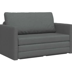 vidaXL Slaapbank 110cm Donkergrijs Stof