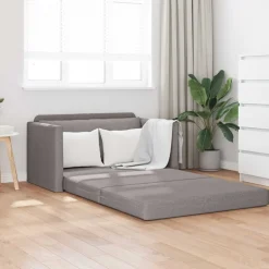 vidaXL Slaapbank 110cm Taupe Stof