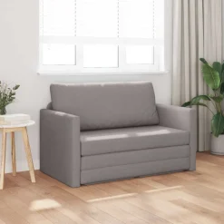 vidaXL Slaapbank 110cm Taupe Stof