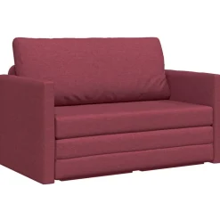 vidaXL Slaapbank 110cm Wijnrood Stof