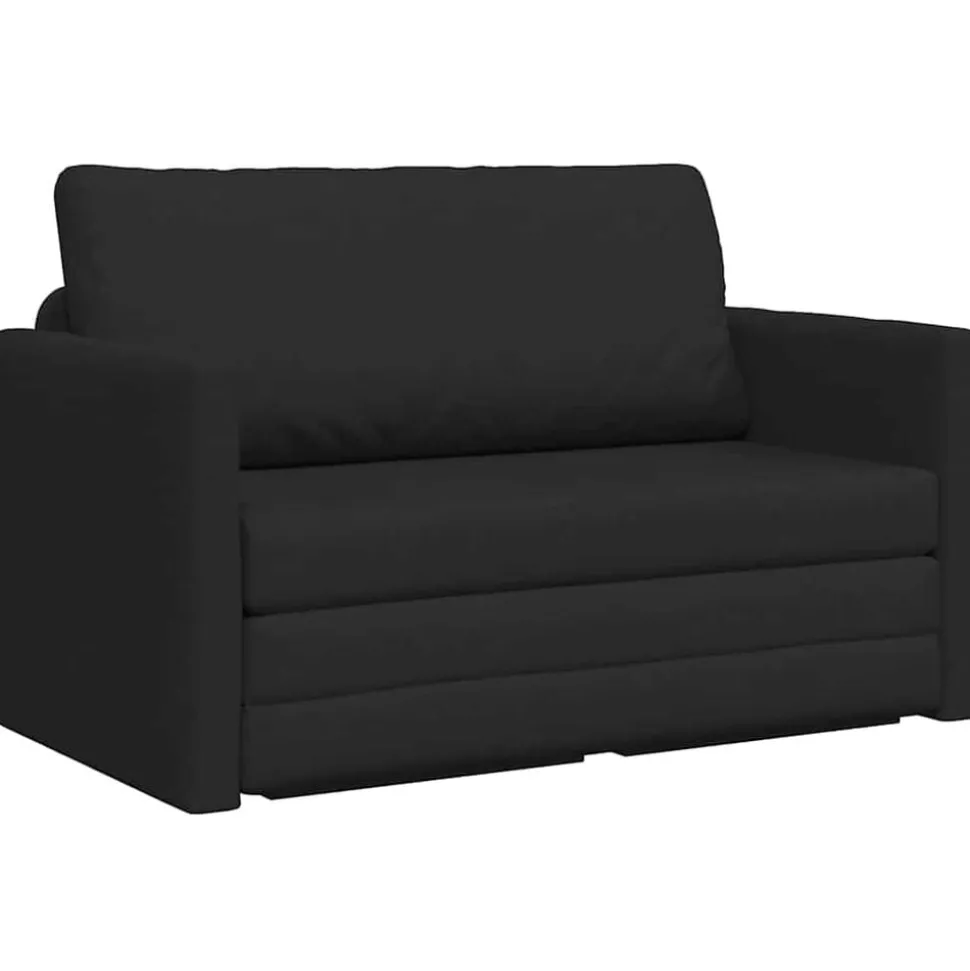 vidaXL Slaapbank 110cm Zwart Stof