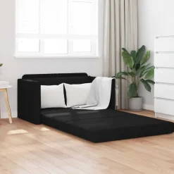 vidaXL Slaapbank 110cm Zwart Stof