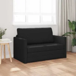 vidaXL Slaapbank 110cm Zwart Stof