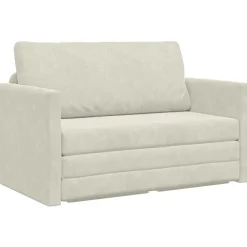 vidaXL Slaapbank Crème 124 x 71 x 78 cm Fluweel