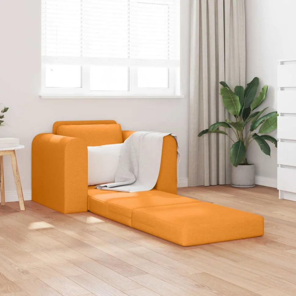 vidaXL Slaapbank Donkergeel 98 x 71 x 83 cm Stof