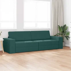 vidaXL Slaapbank Donkergroen 245 x 78 x 77 cm Stof