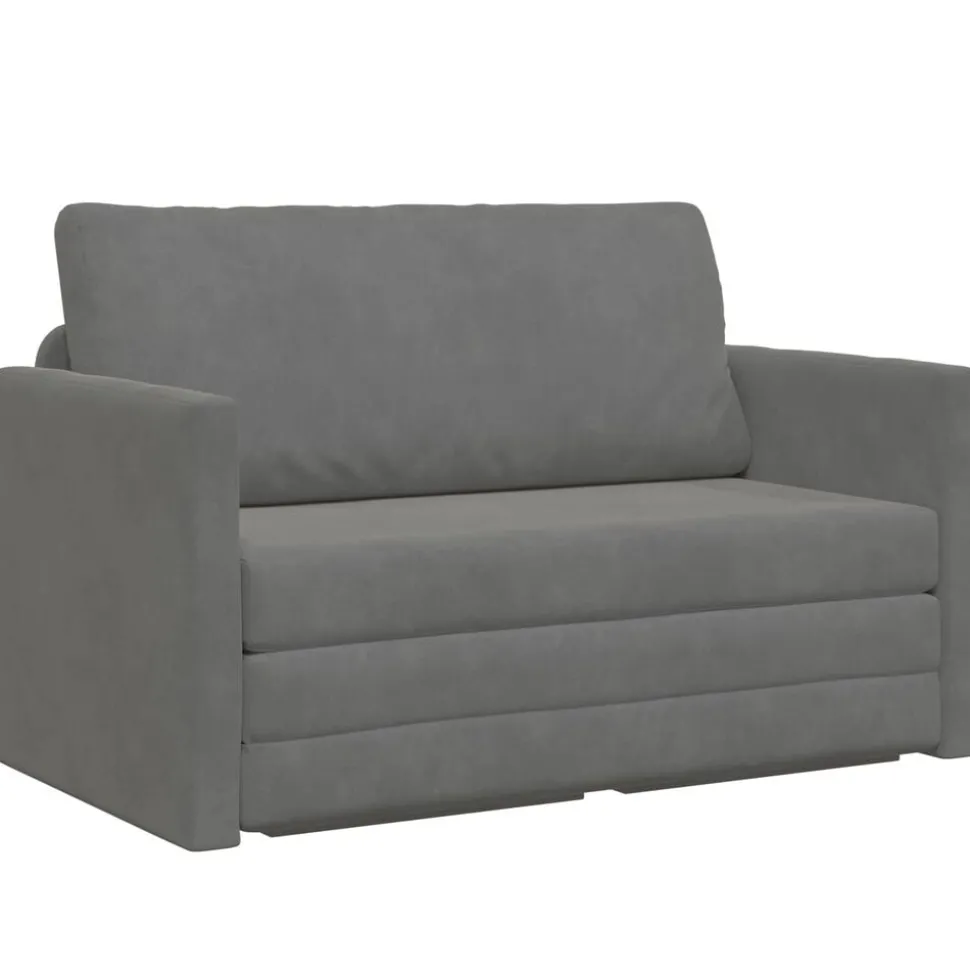 vidaXL Slaapbank Donkergrijs 124 x 71 x 78 cm Fluweel