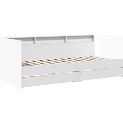 vidaXL Slaapbank met lades zonder matras 100x200 cm wit