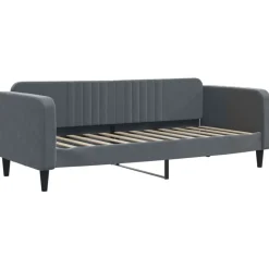 vidaXL Slaapbank met matras 80x200 cm fluweel donkergrijs