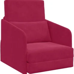 vidaXL Slaapbank Wijnrood 65 x 80 x 83 cm Fluweel