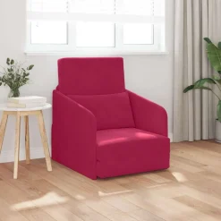 vidaXL Slaapbank Wijnrood 65 x 80 x 83 cm Fluweel