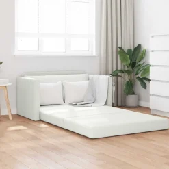 vidaXL Slaapbank Wit 124 x 71 x 78 cm Kunstleer