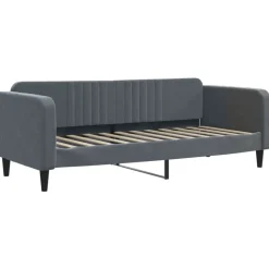 vidaXL Slaapbank 80x200 cm fluweel donkergrijs