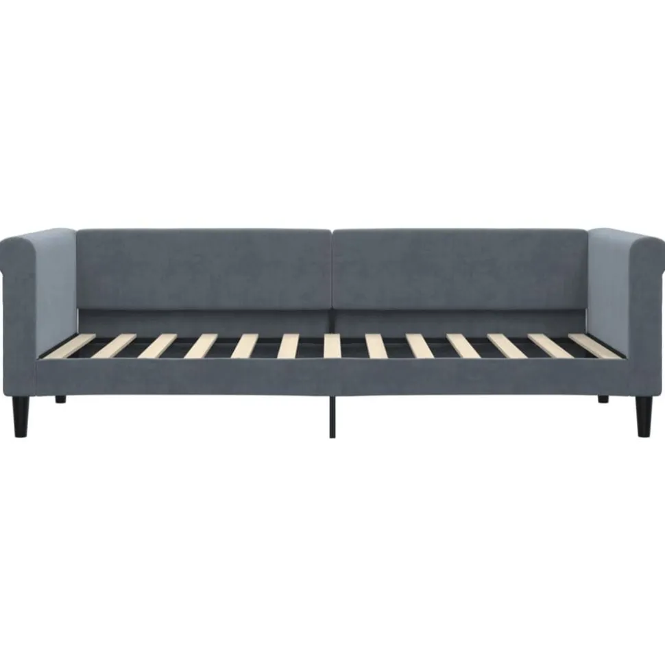 vidaXL Slaapbank 80x200 cm fluweel donkergrijs