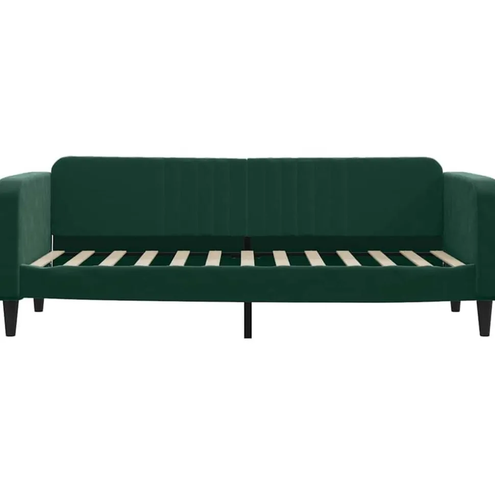 vidaXL Slaapbank 80x200 cm fluweel donkergroen