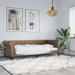 vidaXL Slaapbank 80x200 cm kunstleer cappuccinokleurig