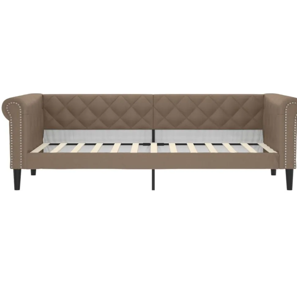 vidaXL Slaapbank 80x200 cm kunstleer cappuccinokleurig