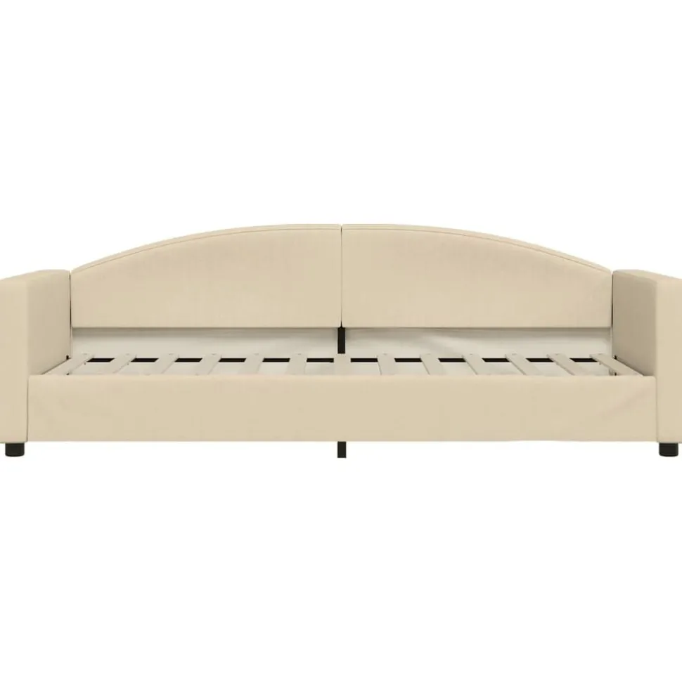 vidaXL Slaapbank 80x200 cm stof crèmekleurig